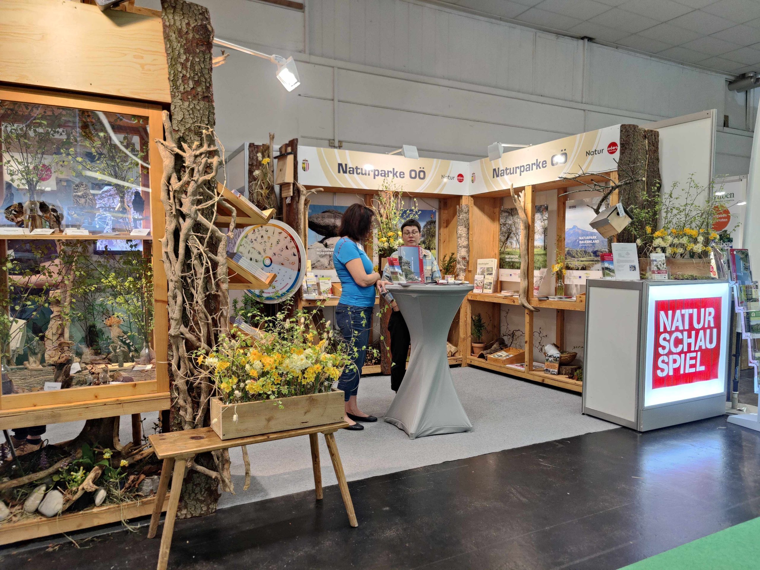 Messestand der OÖ Naturparke im Jahr 2024